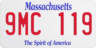 MA license plate 9MC119