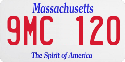MA license plate 9MC120