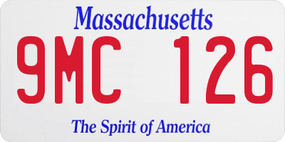 MA license plate 9MC126