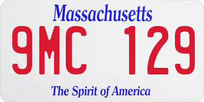 MA license plate 9MC129