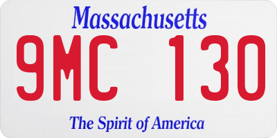 MA license plate 9MC130