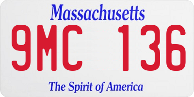 MA license plate 9MC136