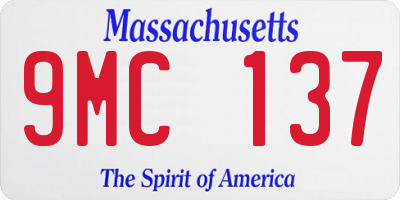 MA license plate 9MC137