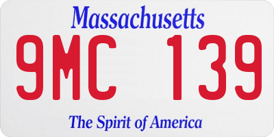 MA license plate 9MC139