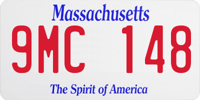 MA license plate 9MC148