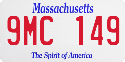 MA license plate 9MC149