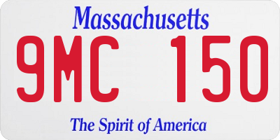 MA license plate 9MC150