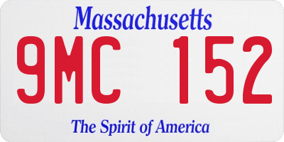MA license plate 9MC152