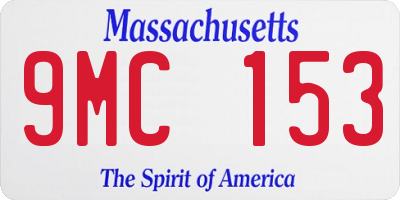 MA license plate 9MC153