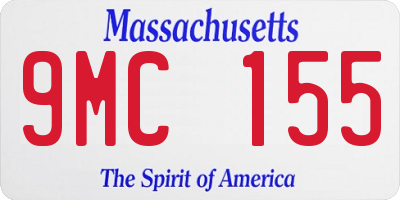 MA license plate 9MC155