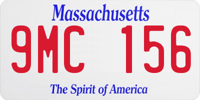 MA license plate 9MC156