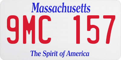 MA license plate 9MC157