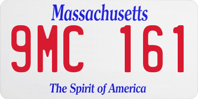 MA license plate 9MC161