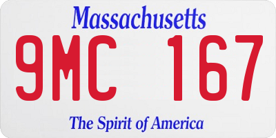 MA license plate 9MC167