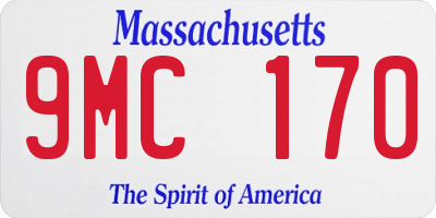 MA license plate 9MC170