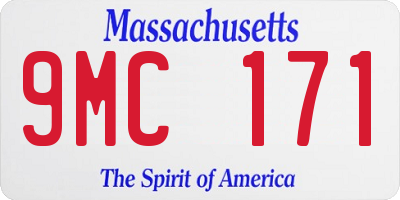 MA license plate 9MC171