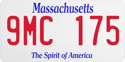 MA license plate 9MC175