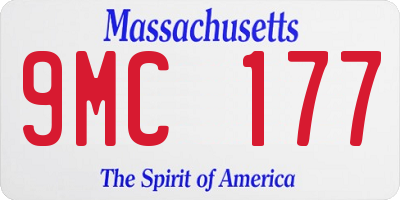 MA license plate 9MC177