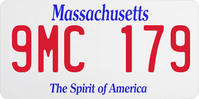 MA license plate 9MC179