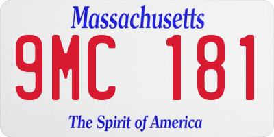 MA license plate 9MC181