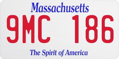 MA license plate 9MC186