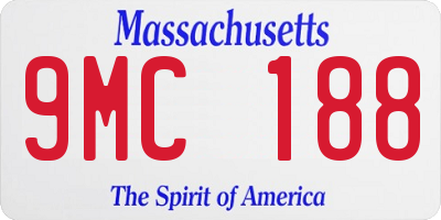MA license plate 9MC188