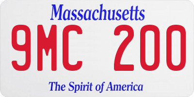 MA license plate 9MC200