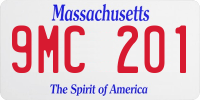 MA license plate 9MC201