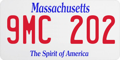 MA license plate 9MC202