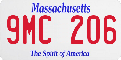 MA license plate 9MC206