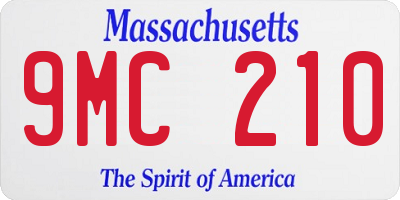 MA license plate 9MC210