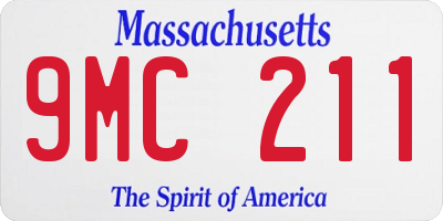 MA license plate 9MC211