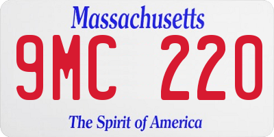 MA license plate 9MC220