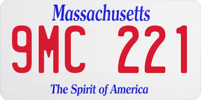 MA license plate 9MC221
