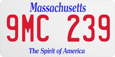 MA license plate 9MC239