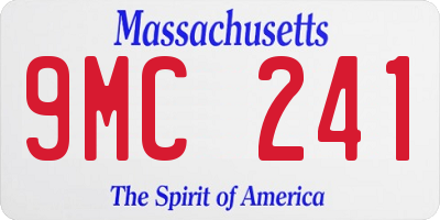 MA license plate 9MC241