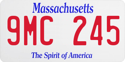 MA license plate 9MC245