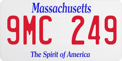 MA license plate 9MC249