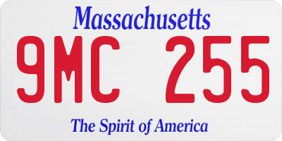 MA license plate 9MC255
