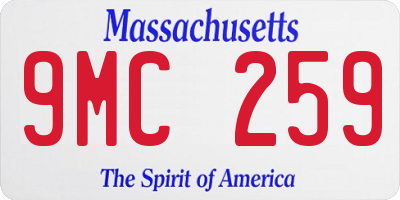 MA license plate 9MC259