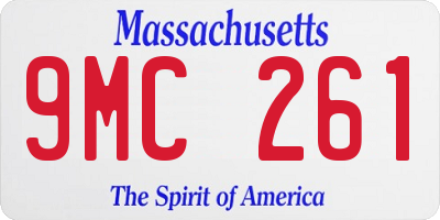 MA license plate 9MC261