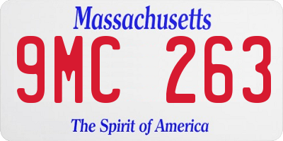 MA license plate 9MC263