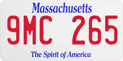MA license plate 9MC265