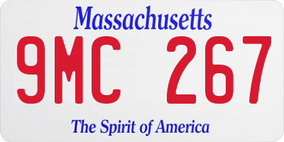 MA license plate 9MC267