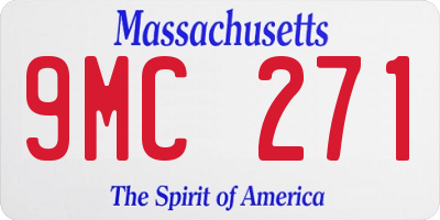 MA license plate 9MC271