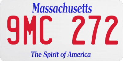 MA license plate 9MC272