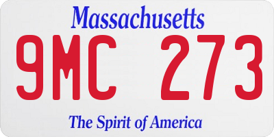 MA license plate 9MC273