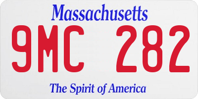 MA license plate 9MC282