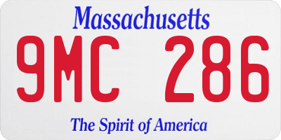 MA license plate 9MC286