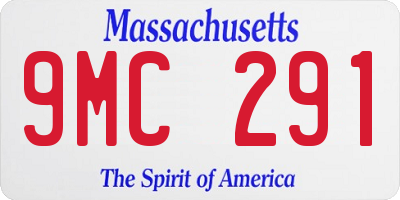 MA license plate 9MC291